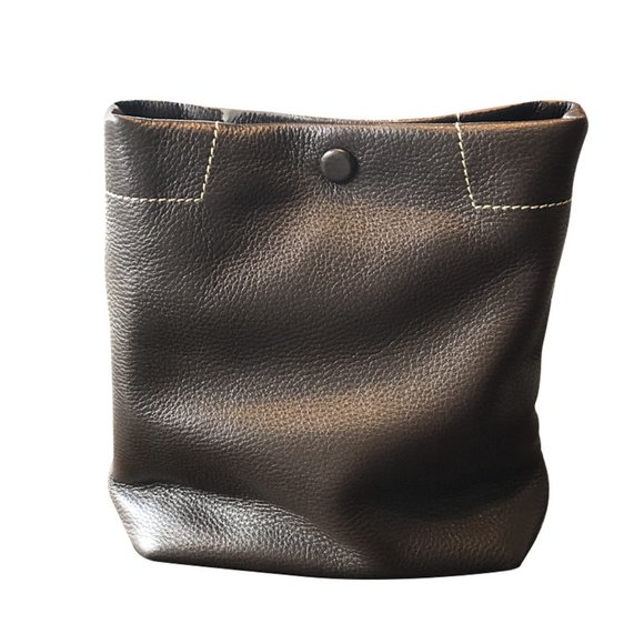 Mini Top layer cow leather bucket bag soft leather small bag main image 8